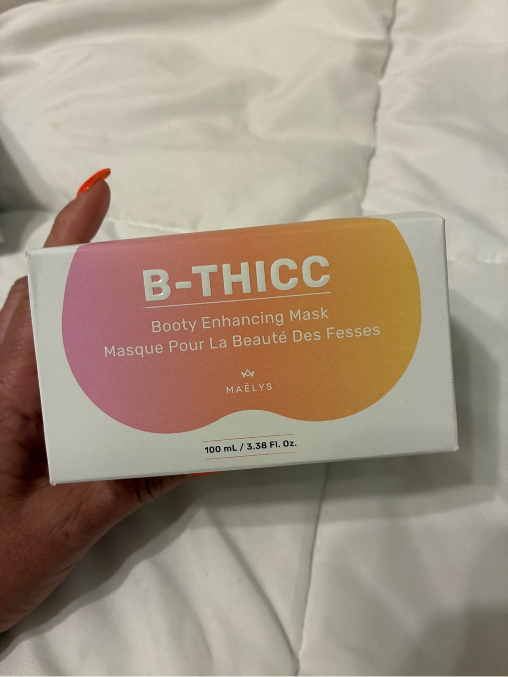 B-THICC Booty Enhancing Mask — Pink and Orange